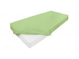 Prześcieradło jersey z laycrą 180x200 + 30 cm z gumką zielone lycra